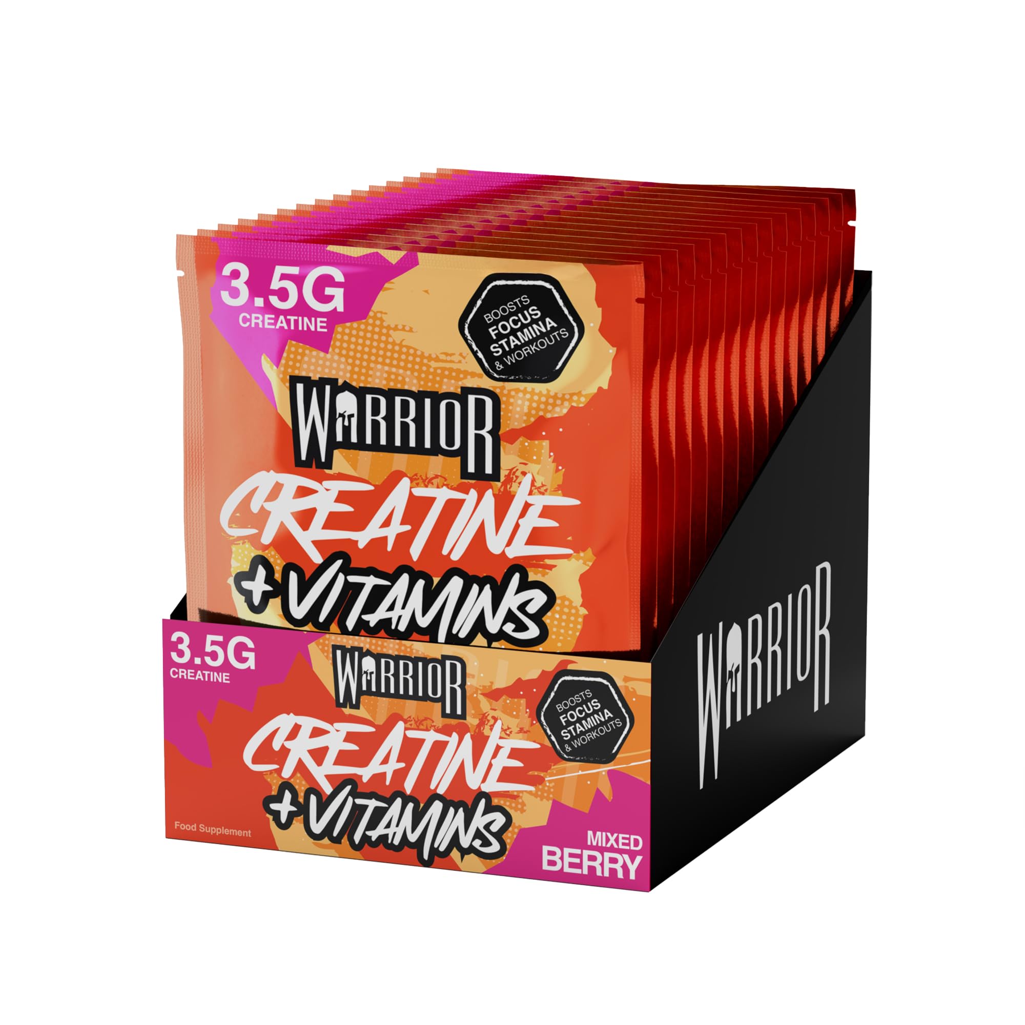 Warrior Creatine Plus Vitamins Sachets 15 Daily Energy Drink Mix