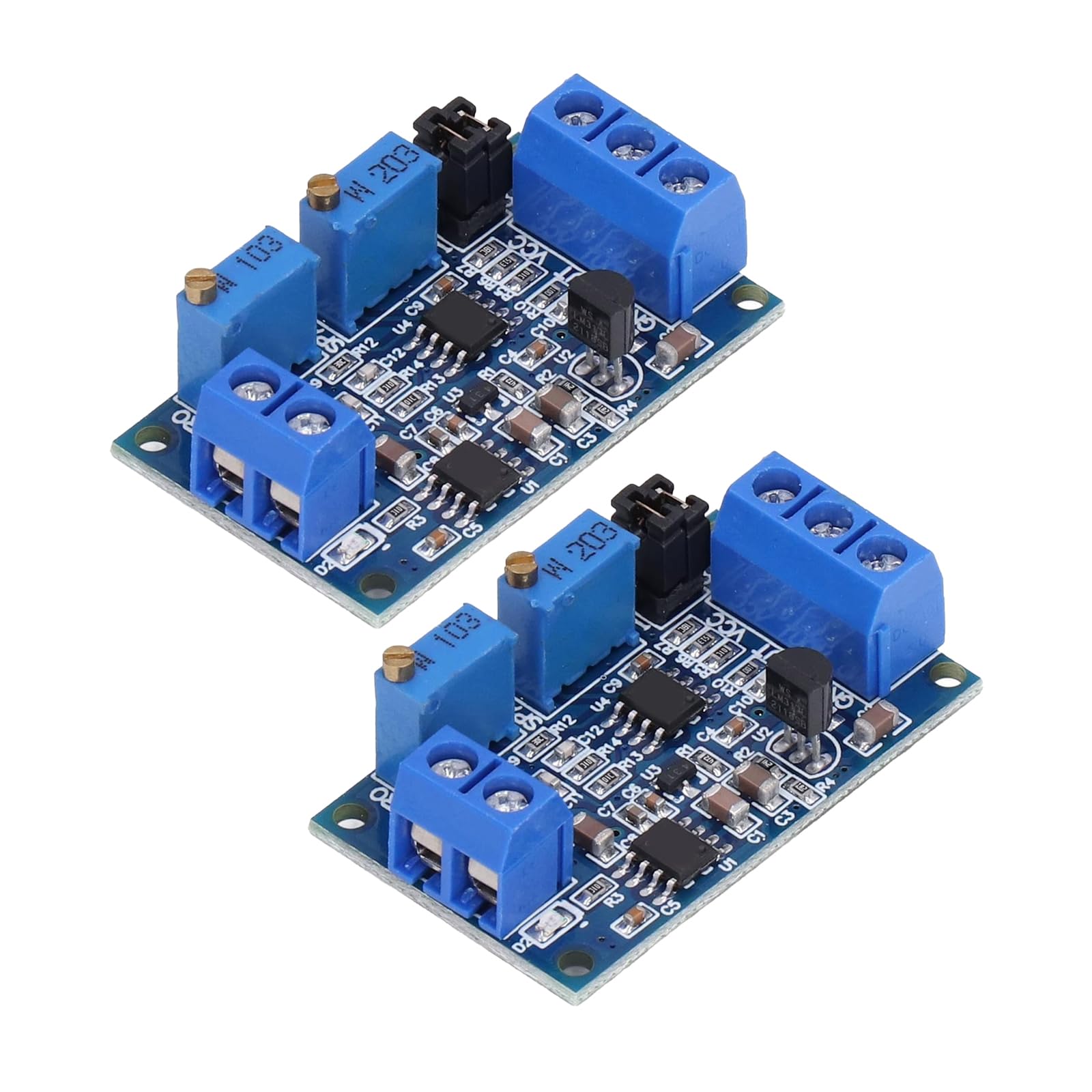 Lot de 2 modules de conversion de tension 0/4-20 mA 0-3,6 V/5 V/12 V