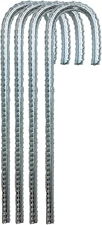 Ashman Rebar Stake Anchor 12 Inches Long (4 Pack), Ideal for Securing Animals, Tents, Canopies, Sheds, Car Ports, Swing Se...
