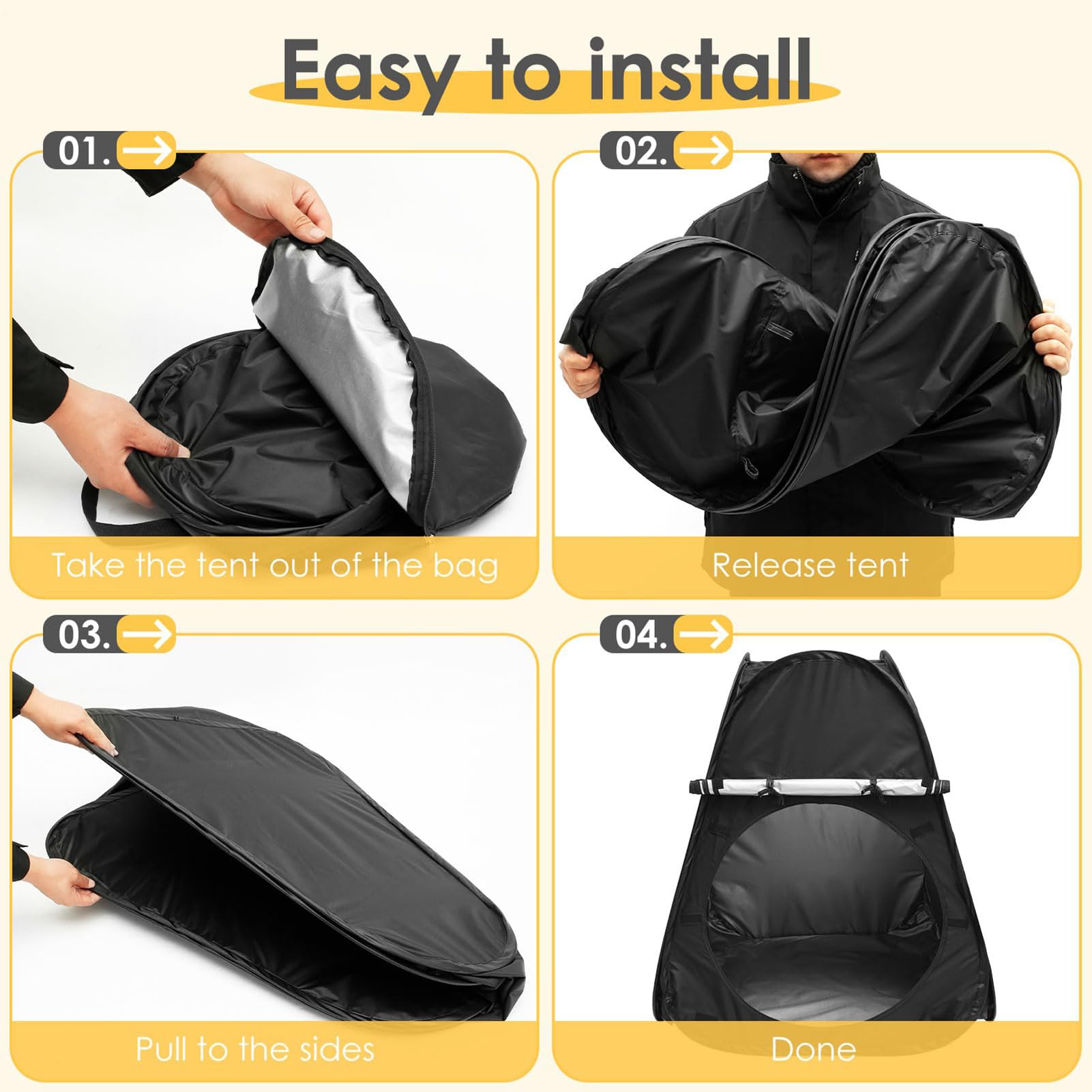 Escondite sensorial para niños – Fortino , tienda de relajación para | necesidades especiales | Estor enrollable reflectante plateado, espacio silencioso, soporte para concentración y calma, refug