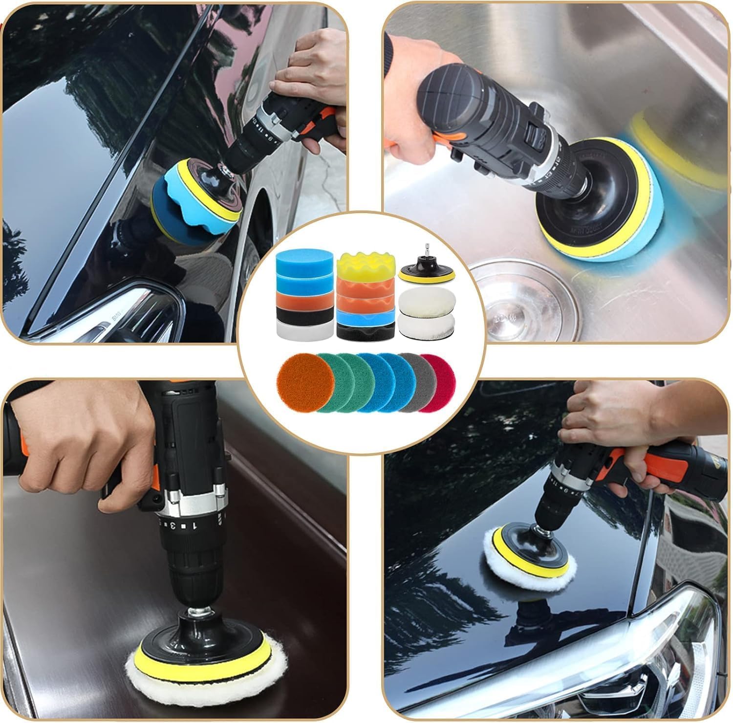 電動ポリッシャー 100V 研磨パッド付き 楽天市場】Dearseeポリッシャー電動125mm700W強力モーター車研磨