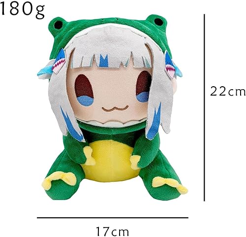 Miniatura 7 de Juguete de peluche de Dino Gura de 787 pulgadas muñeca de figura de anime de Shark Gura Baby Shark Plush Animal de peluche Gawr Gura Figura almohada