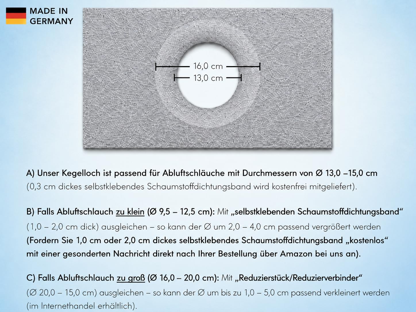 Fensterabdichtung 30-249 cm für mobile Klimaanlage und Ablufttrockner, schnelle Montage ohne Bohren