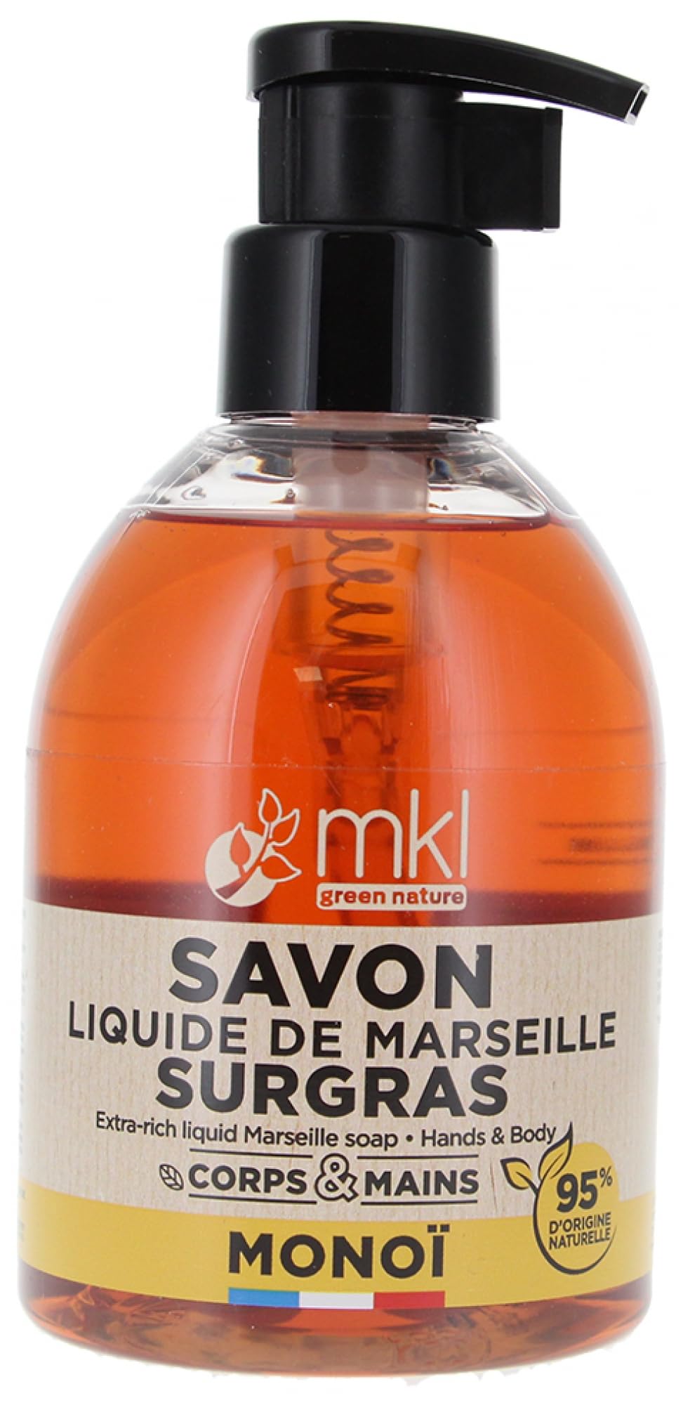 MKL Green Nature Savon Liquide de Marseille Surgras Monoï 300 ml