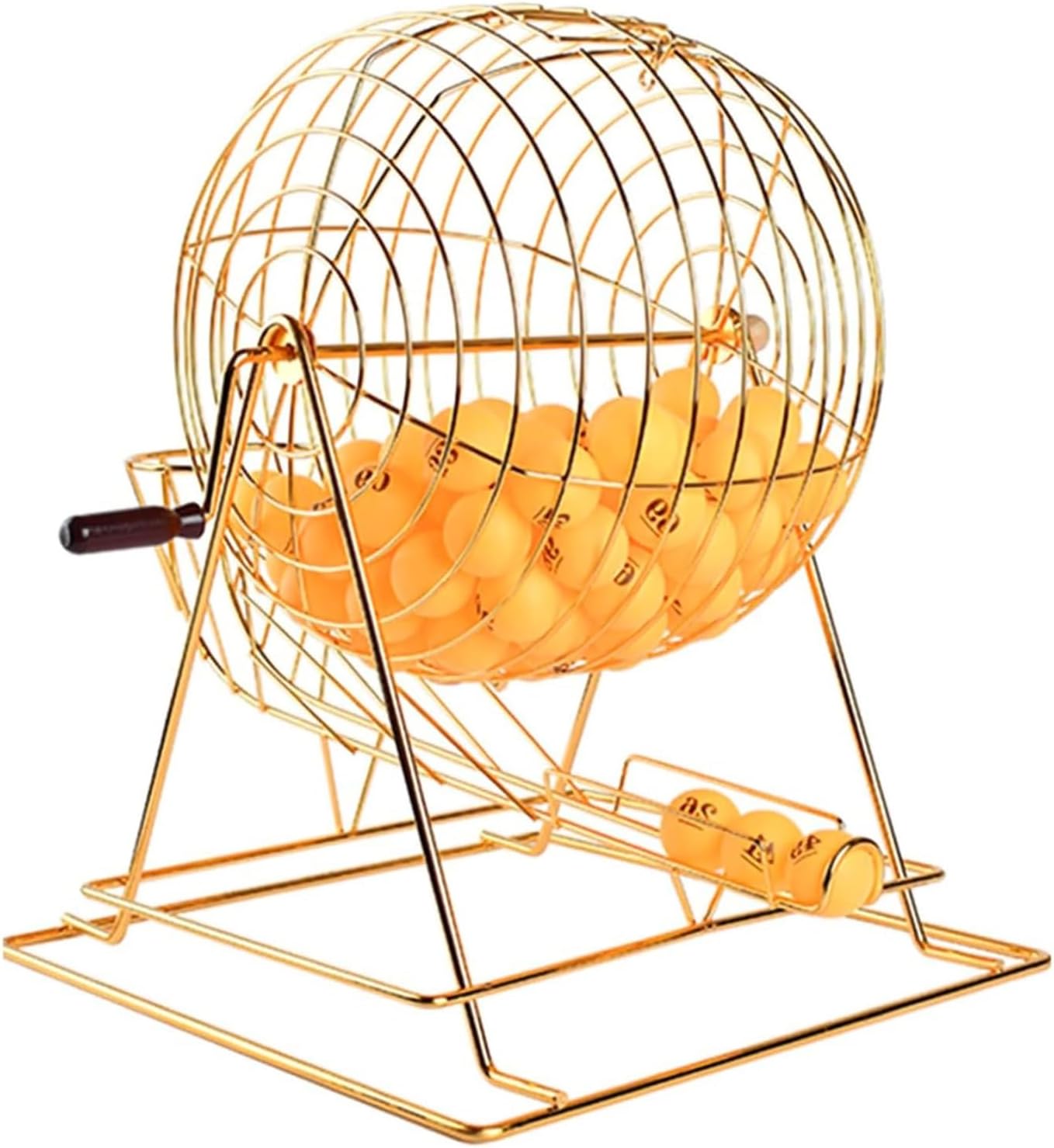 Lottery Drawing Machine,Metal Bingo Cage Wheel, Bingo Game Set Holds 200 Balls, Large Capacity and Easy Operation, for Entertainment Venues Large Groups, Parties