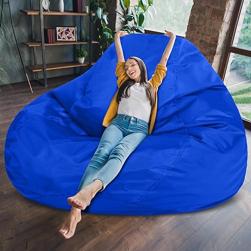 Vista 6 de Meonum Funda para puf de almacenamiento de animales de peluche con forro interior (sin relleno) para adultos, lavable, con cremallera