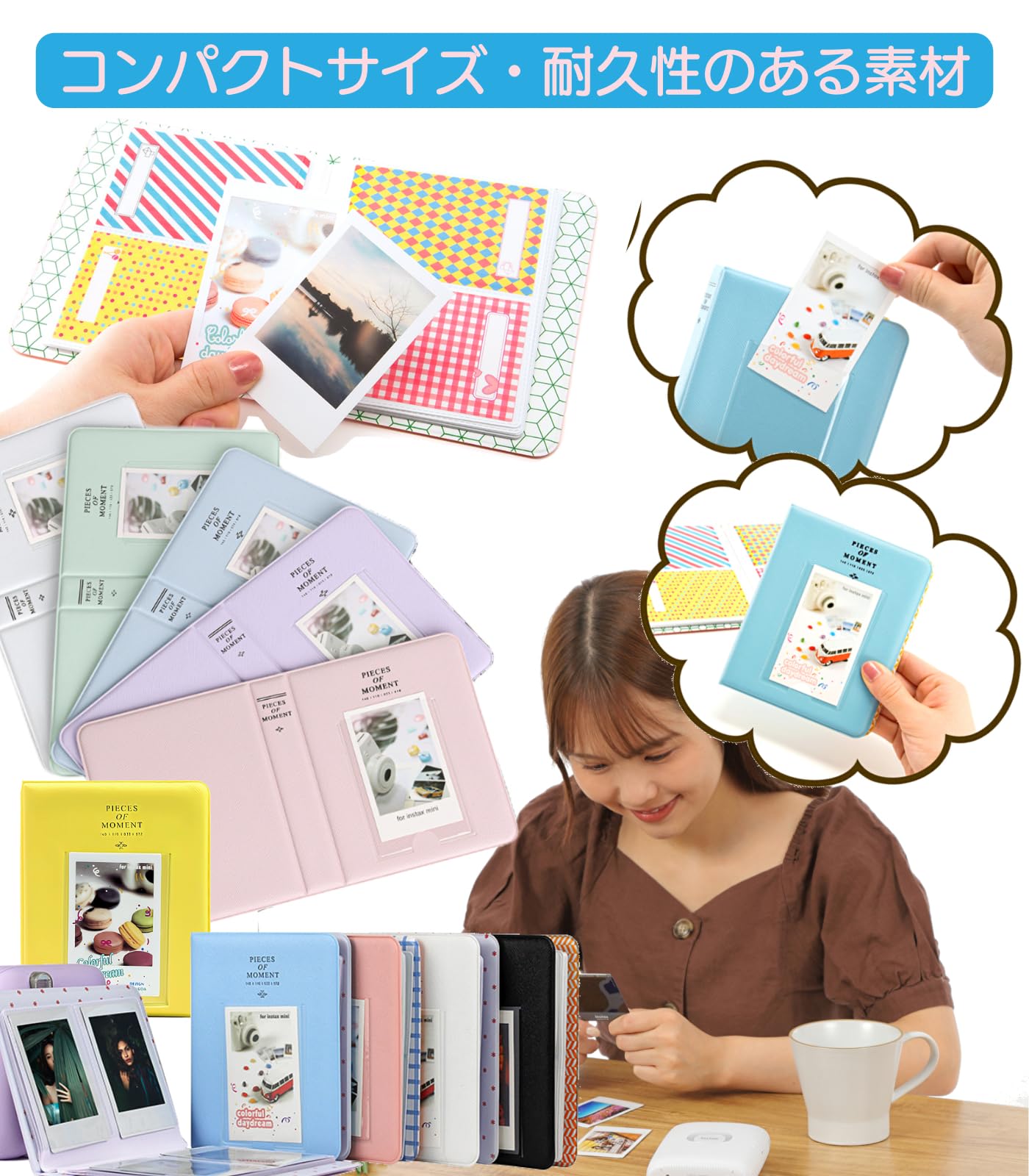 Amazon.co.jp: VOW&ZON チェキ アルバム チェキ帳 instaxmini チェキ