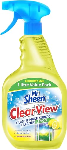 Mr Sheen Sheen Clear View - Glass & Multisurface Cleaner Lemon 1lt