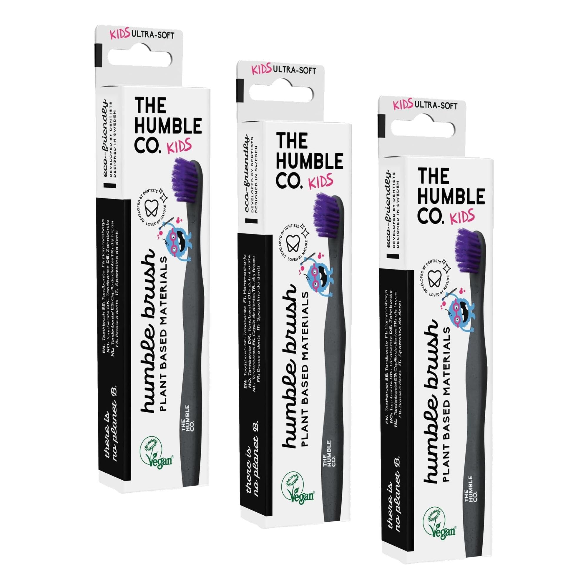 The Humble Co. Co Bitki Bazlı Diş Fırçası Ultra Yumuşak - Karma 4 Renk (3 paketi)