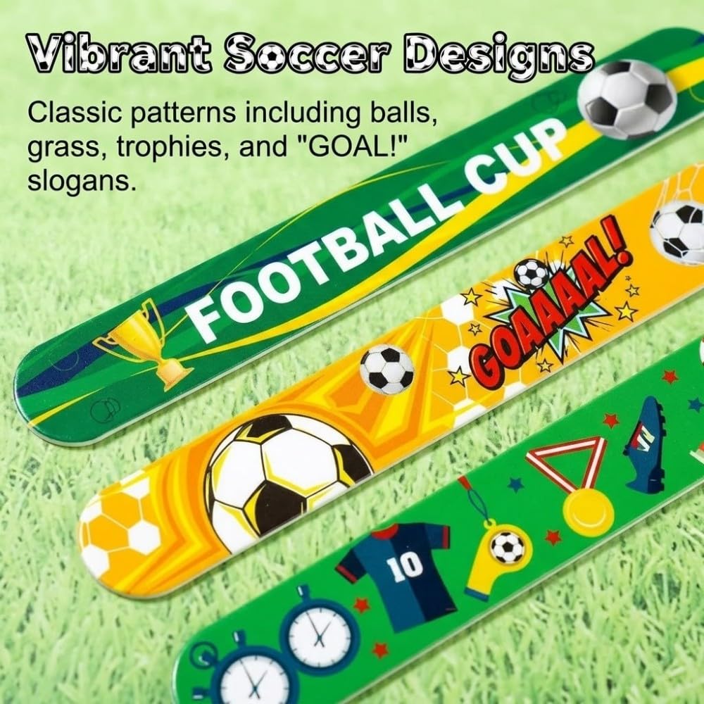 Lot de 12 Bracelet Claquant Football, Accessoires de Supporter pour Fête et Stade, Décoration de Fête pour Adultes et Fans, Bracelet de Sport pour Célébrations et Événements