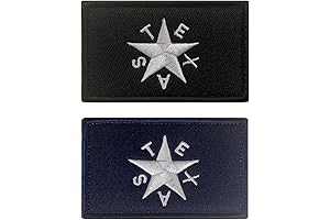 2 Pc Texas Lone Star Flag Emblem Patch