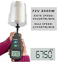 Vista 24 de 72V 3000W Motor sin escobillas Max 6700RPM Scooter eléctrico Motor DC 72V Go Kart Motor eléctrico con detección de temperatura