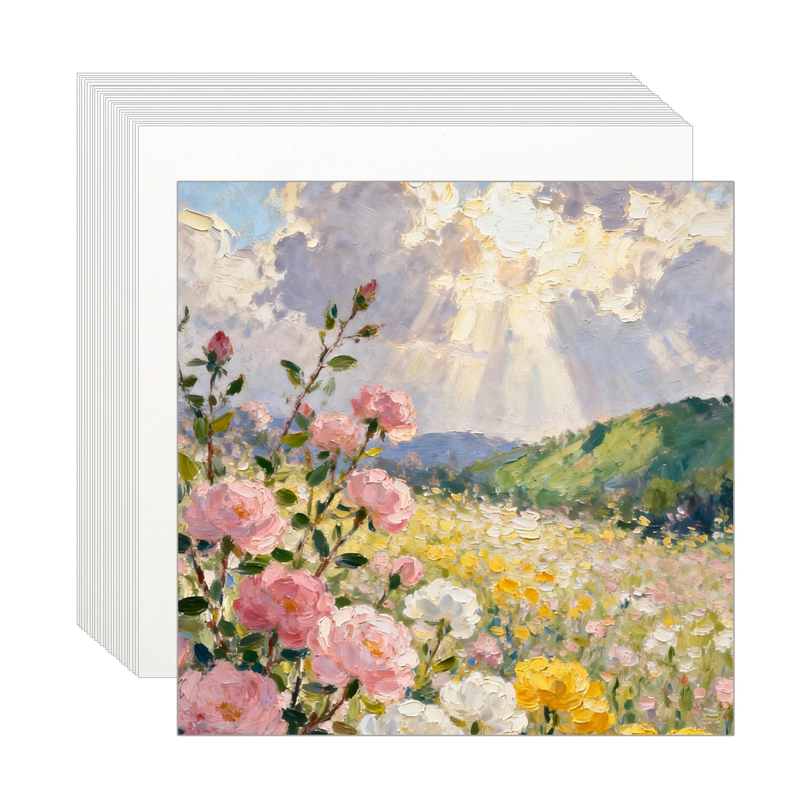 PATIKIL 5.9 x 5.9 Inch Pastel Paper, 25 Pack 200 GSM Pastel Drawing Paper Heavy - Weight Artist Pastel Pad for Pencil Oil Charcoal Pastels Adults Crafts, Beige