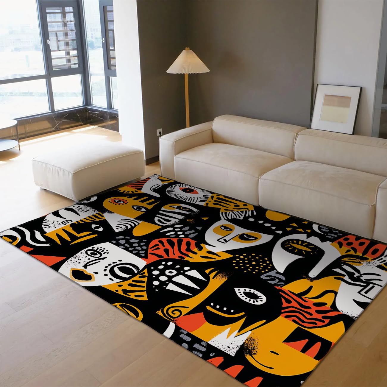 Tapis entrée intérieure coloré Style Fantasy pour salon accueillant