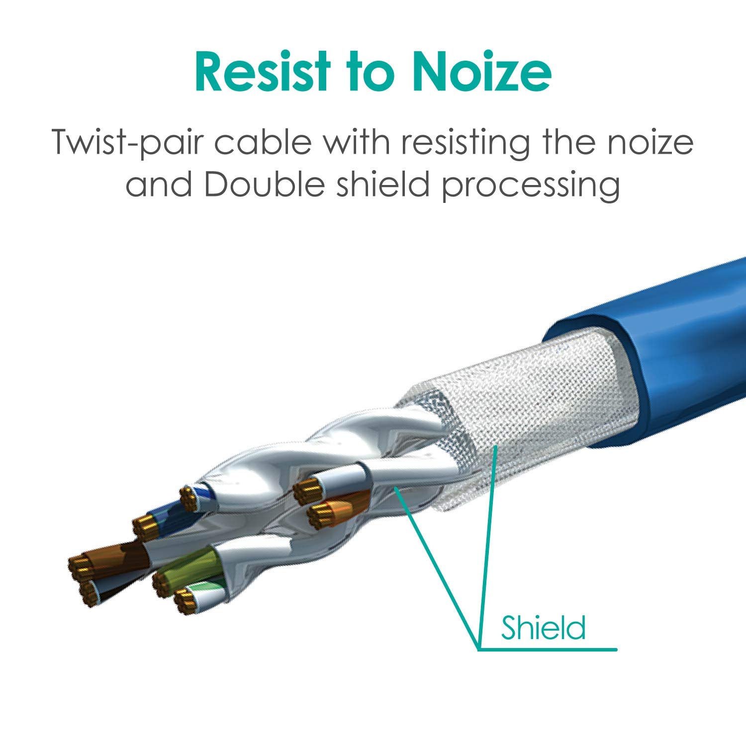 ELECOM Slim LAN Cable with Nails Non-breakable CAT7 1m [Blue] LD-TWSS/BU1 (Japan Import)