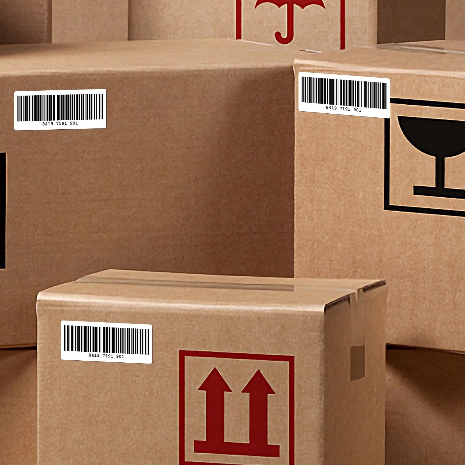 Etichette per indirizzi BESTIKER da 2,5 x 6,5 cm, 30 per pagina, stampabili per codici a barre Logistica di Amazon, etichette per stampanti laser e a getto d'inchiostro, 30 fogli bianchi