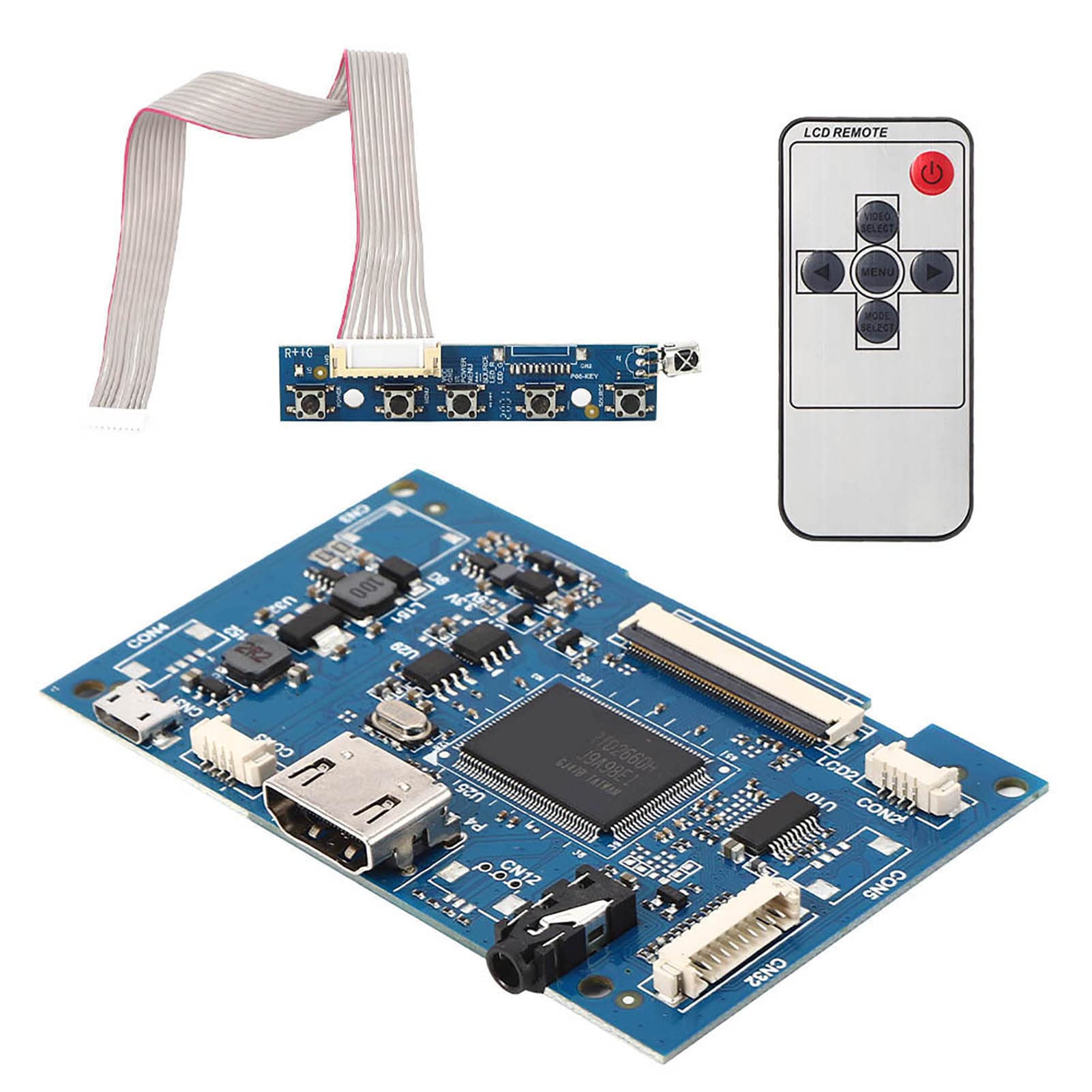 Placa Controladora LCD con Entrada HDMI, Universal 50 Pines, 7 Pulgadas, 1024x600, 5V DC, con Control Remoto y Teclado