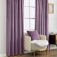 Vista 97 de MIULEE Cortinas de terciopelo de 63 pulgadas de largo, 2 paneles de cortinas opacas de lujo para dormitorio, sala de estar, cortinas de ventana