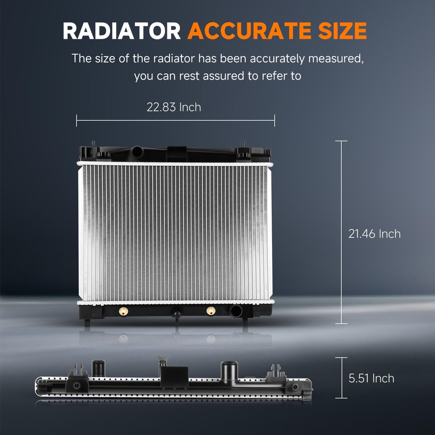 OCPTY 2890 Engine Coolant Radiator Compatible with 2008-2014 for Scion xD,2007-2019 for Toyota Yaris,1.8L 1.5L,Replace# 2890,TO3010306,1640021270,1640021300 Automotive Replacement Engine Radiators