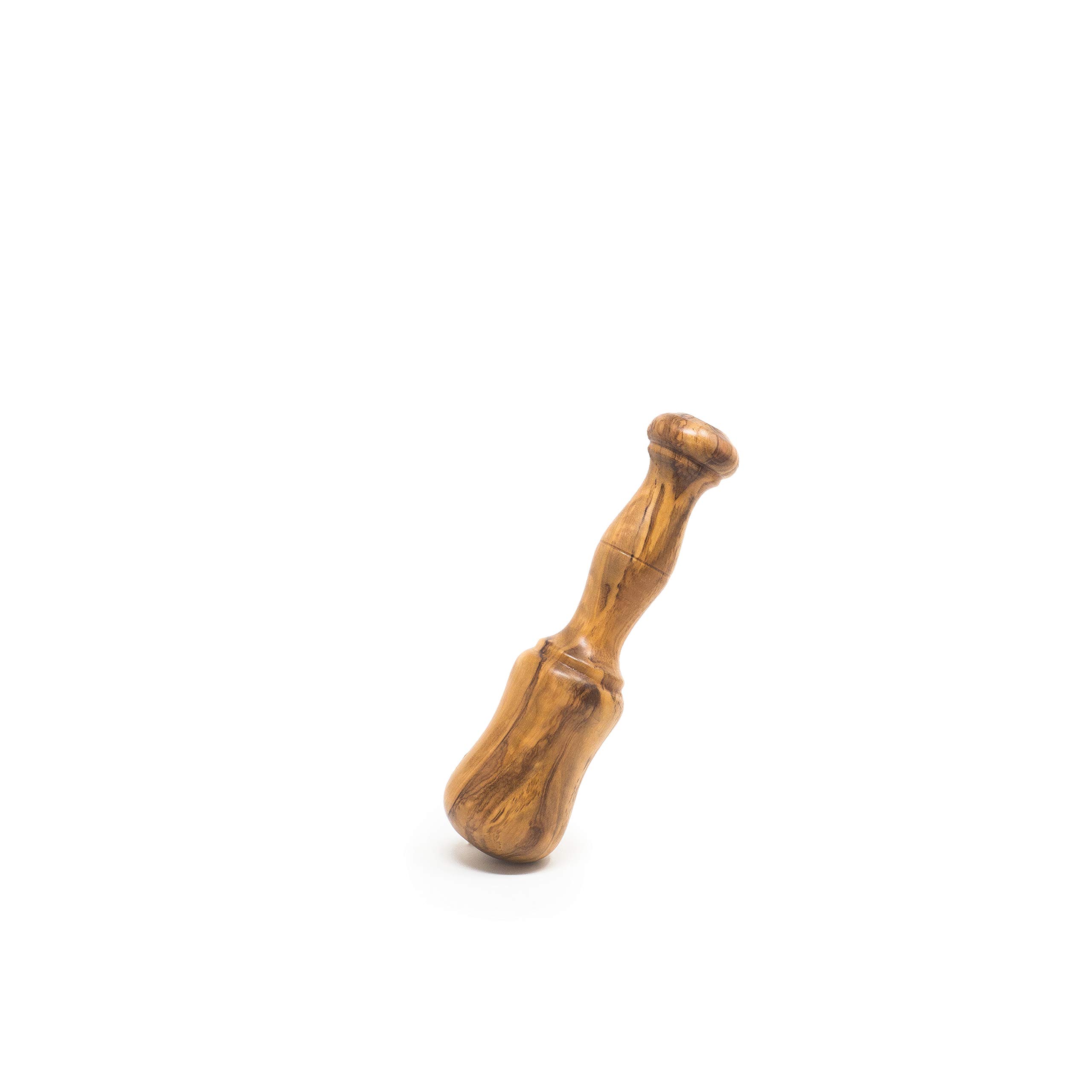 Mano de mortero madera olivo pequeño 15 cm para allioli triturar alimentos manual