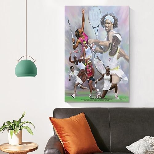 Miniatura 4 de Póster deportivo de Coco Gauff famoso jugador de tenis (9) póster de pintura de pared, póster impreso en lienzo, obras de arte, decoración de