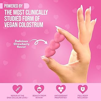 Skin Gummies for Women & Teens – Beauty Vitamin Gummy with Sea Moss, Multi Collagen Peptides, CoQ10, Retinol, Vegan Colostrum, L-Glutathione & Antioxidants for Hydrated, Clear, Acne Free, Glowing Skin