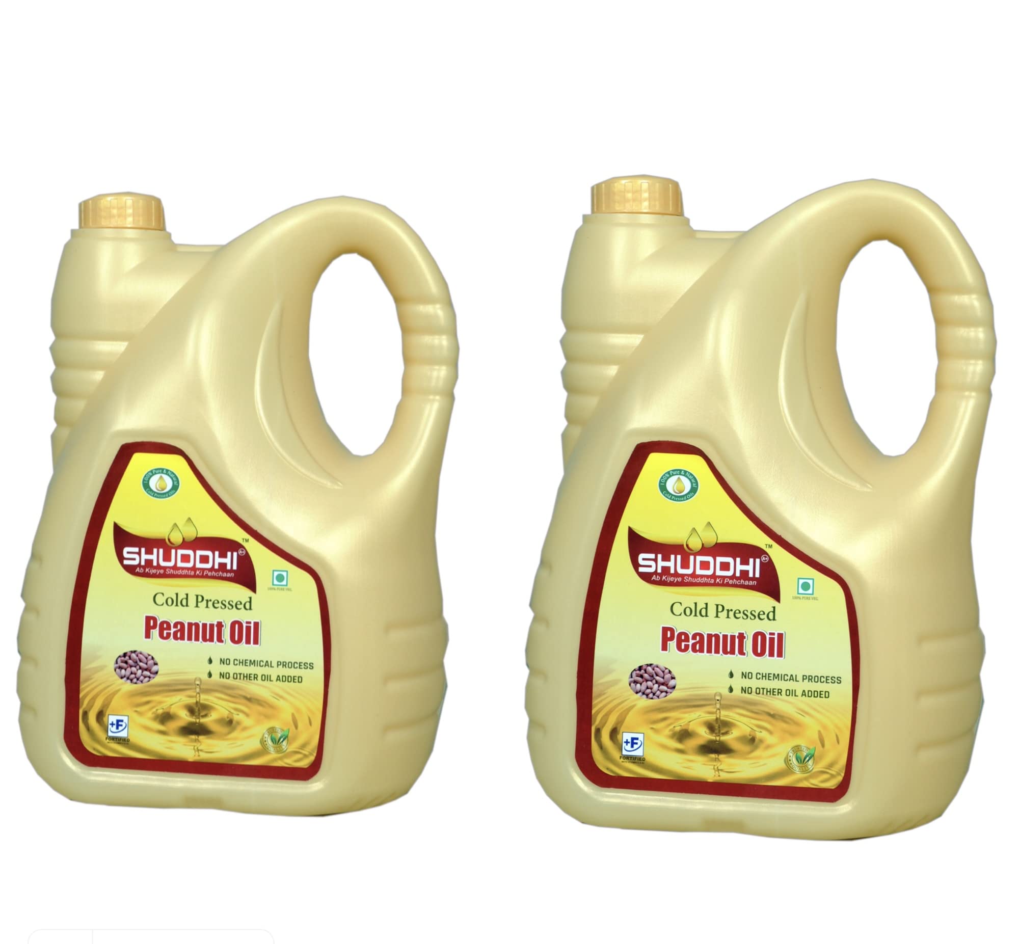 Shuddhi A+ cold pressed(kachi ghaani) groundnut(Peanut) oil 5+5 liter can