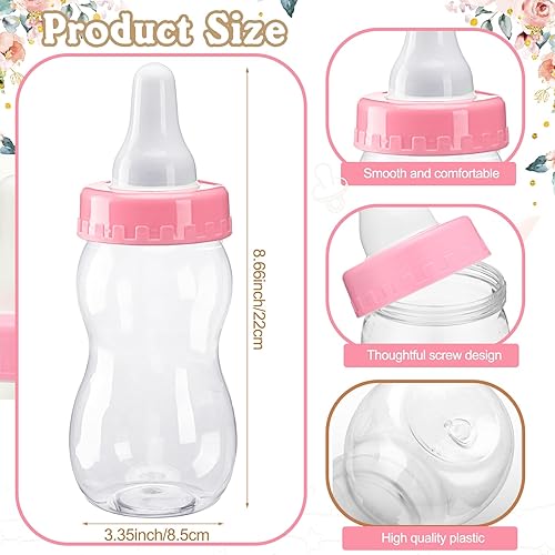 Miniatura 3 de Syhood Floral Baby Shower Games Guess How Many Pacifiers - Cartel de juego 50 pequeños juegos de adivinanzas, 20 lápices HB, botella de leche de
