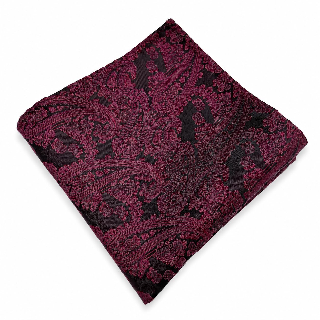 voici France Men's Designer Pocket Square Paisley Satin Microfiber Free Size-picture-50