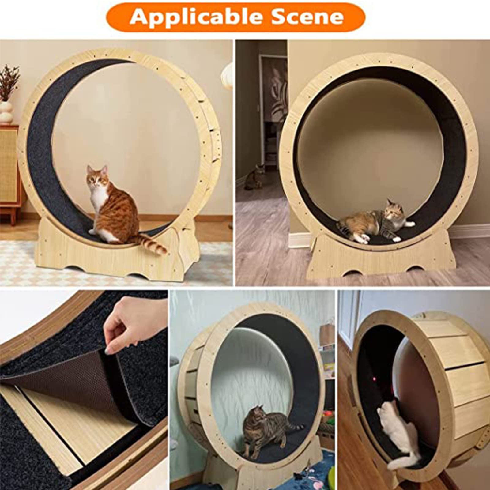Amazon.co.jp: 猫のトレッドミル、木製の猫のトレッドミル/猫の