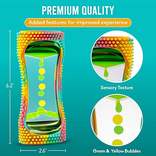 Miniatura 5 de BUNMO Juguete sensorial Liquid Motion Bubbler para niños y adultos, juguete suave para la atención plena, estimulante experiencia sensorial visual,