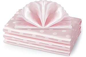 Blush Pink Polka Dots Satin Napkins: A Chic Touch to Your Occasions