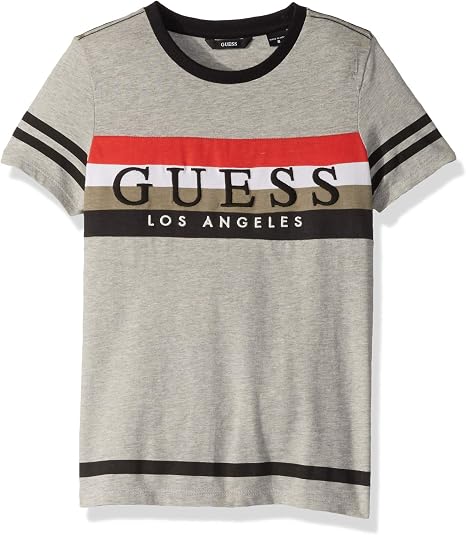 GUESS Playera de Manga Corta con Detalle de Rayas para niños, Gris (Light  Heather Grey Medium), 10 : Amazon.com.mx: Ropa, Zapatos y Accesorios