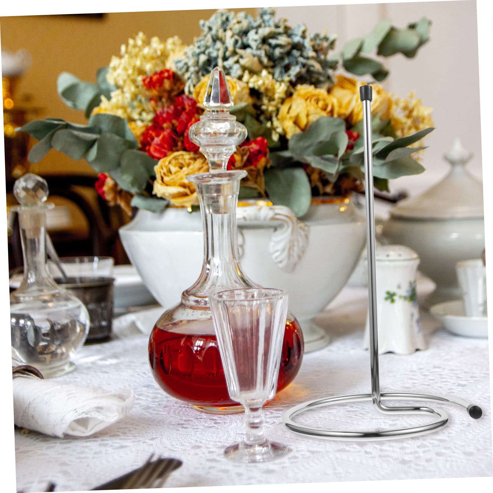 Égouttoir à Carafe à Vin 2 Pièces Séchage Rapide en Acier Inoxydable