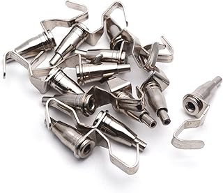 Antrader 12pcs Metal Professional Art Gallery Adjustable Display Hanger Hooks Picture Rail Hooks