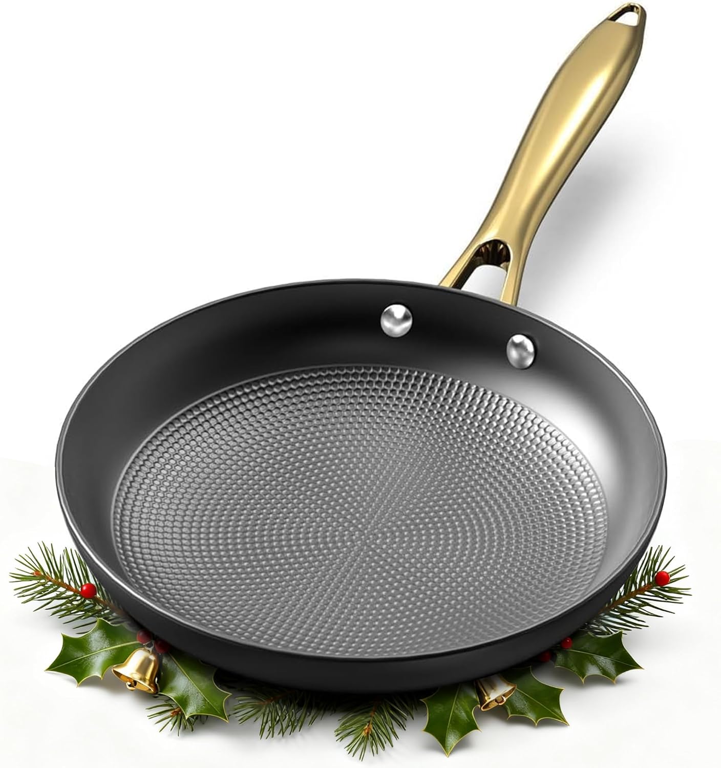 imarku Non stick Frying Pans, Long Lasting 10 Inch Frying Pan, Professional Nonstick Frying Pan Cast Iron Skillet, Stay Cool Handle, Easy Clean Oven Safe Pans, Christmas Gifts for Women/Men