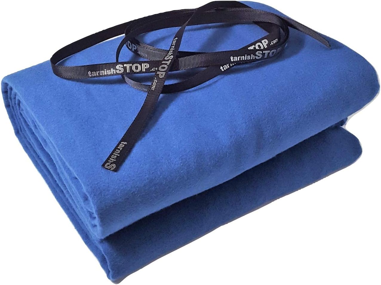 Save 7.00 | Tarnish Stop | USA Made | Luxury Anti-Tarnish Prevention Silver Cloth Storage | Fabric by The Yard, 2 Yard x 58" Wide + Logo Ribbon - for Silverware Wrap & Drawer Liner | Royal Blue