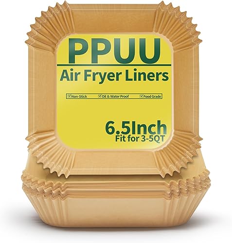 Forros desechables para freidora de aire, papel pergamino para freidora de aire de 6.5 pulgadas, compatible con COSORIChefmenInstantPot 3-5QT