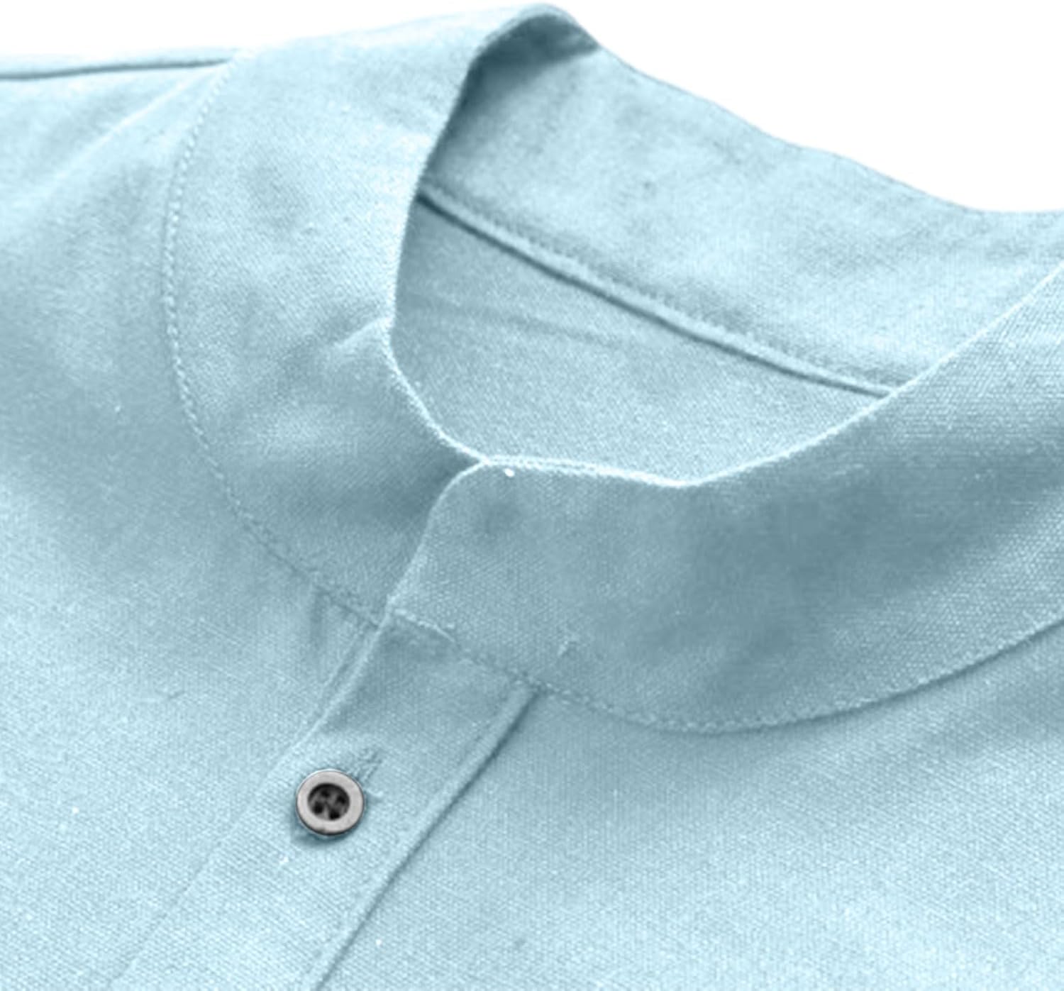 2026 Henley Shirts for Men Short Sleeve Cotton Linen Button Collared Shirt Pullover Casual Beach Stylish Basic Blouse