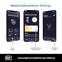 Vista 4 de HOME ZONE Security Smart SMD LED Outdoor Flood Light, 3500LM, 3000-5000K Adjustable Color Temperature, Long & Wide 70’ x 240° Motion Sensor