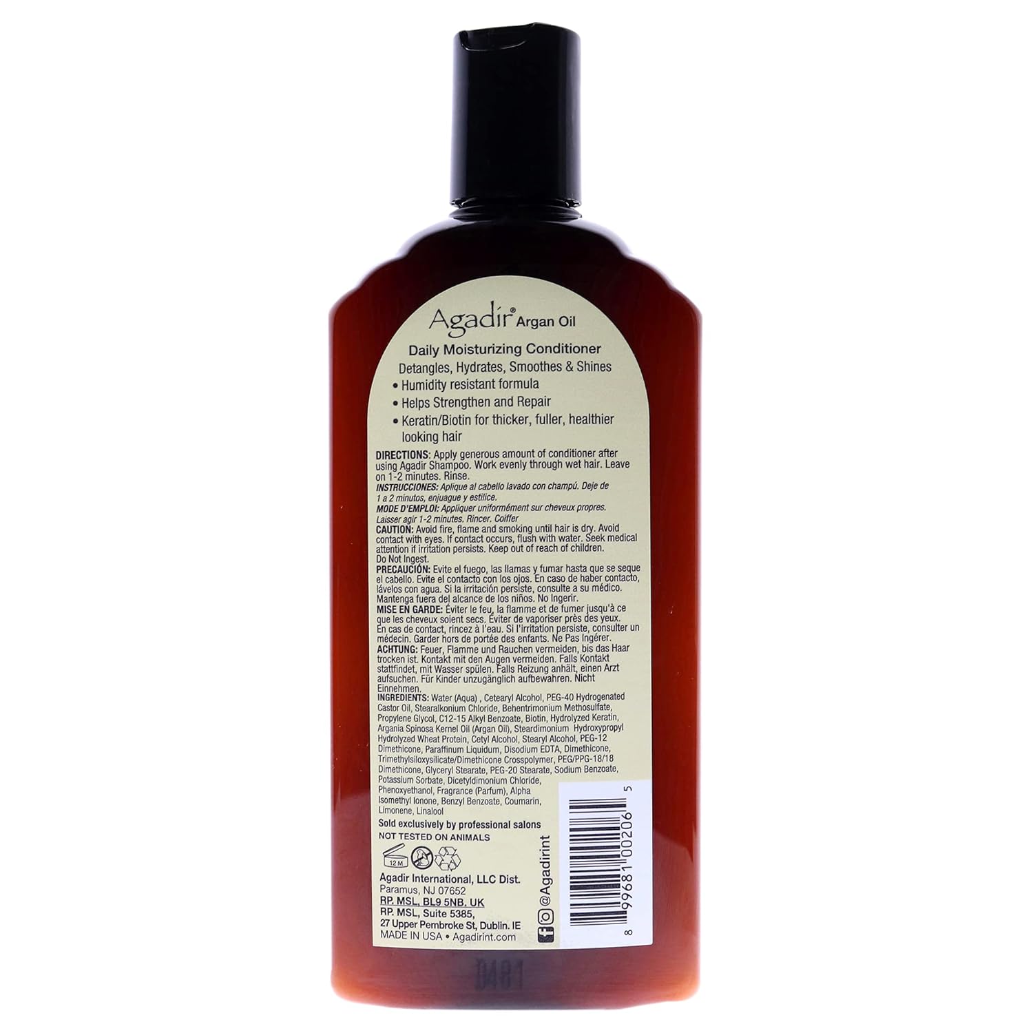 AGADIR Argan Oil Daily Moisturizing Conditioner, 12.4 Fl Oz