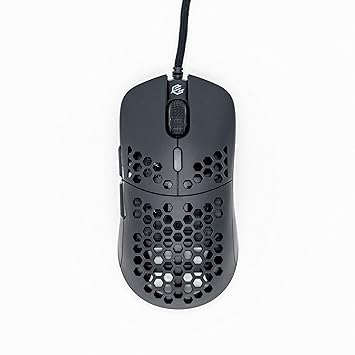 Gwolves Hati HTM Ultra Lightweight Honeycomb Design Wired Gaming Mouse 3360 Sensor - PTFE Skates - 6 Buttons (Black)