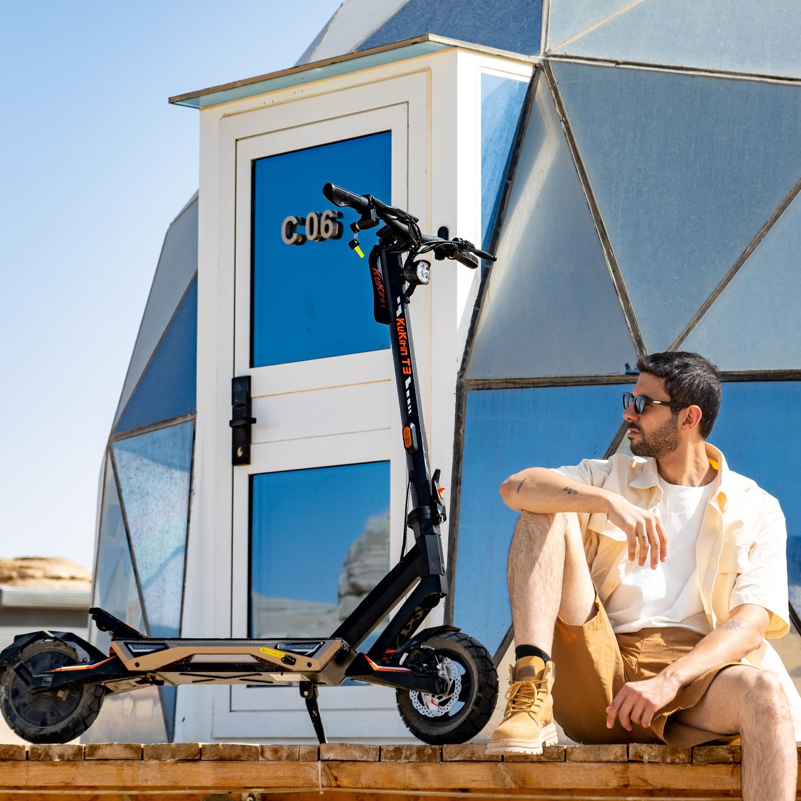 KuKirin T3 Patinete Eléctrico Adulto con Luz RGB y Proyección de Alas, 58km Autonomía, Plegable, para Ciudad, Commuting