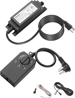 DEWENWILS 36W Outdoor Low Voltage Transformer with Timer and Photocell Light Sensor, 100-240V AC to 12V DC, IP68 Weatherproof, for LED Christmas Tree Lights, Landscape Lighting, Spotlight, ETL Listed