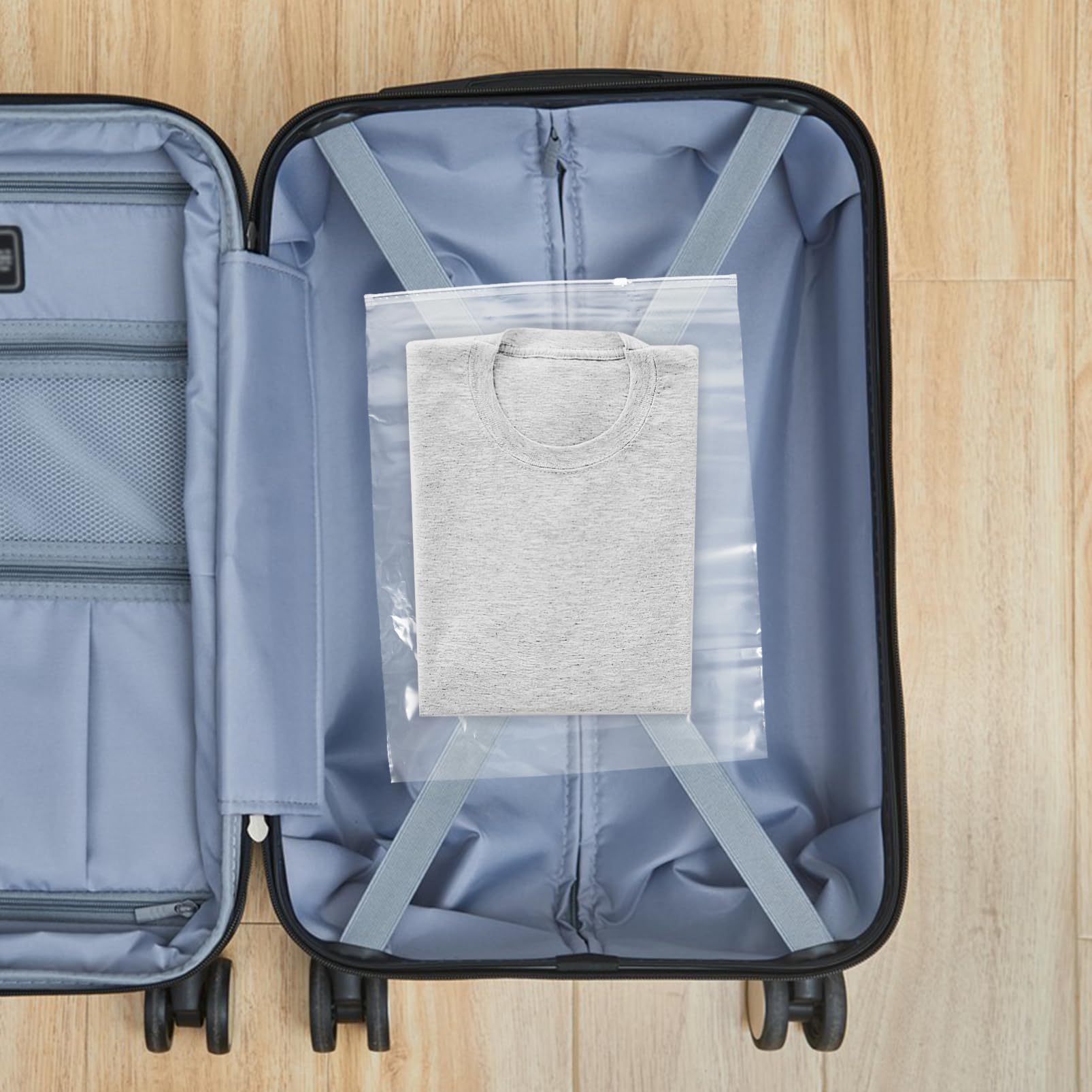 Mobestech 50pezzi Buste Trasparenti Resealabili Impermeabili Per Abbigliamento e Scarpe Sacchetti Organizzatori Per e Stoccaggio Extra Large Protezione e Umidità