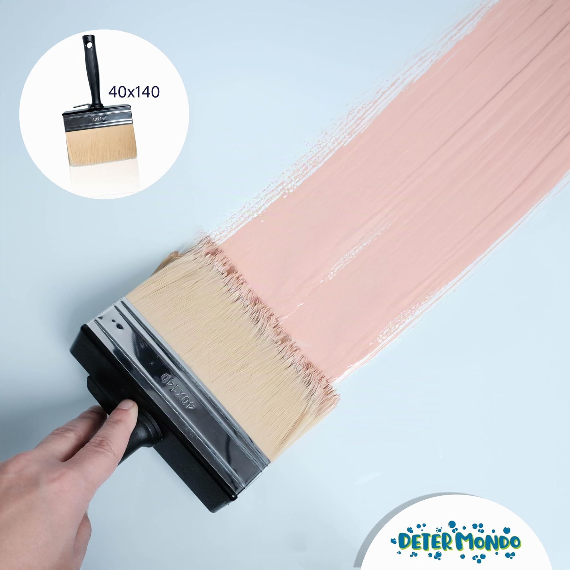 Pittura Bianca per Interni Lavabile 4 Litri Classe A+, Vernice Bianca per Muro Interno Traspirante Opaca ad Alta Copertura, con Pennello Plafone 10x4cm e Nastro per Mascheratura, Kit Pronto Uso