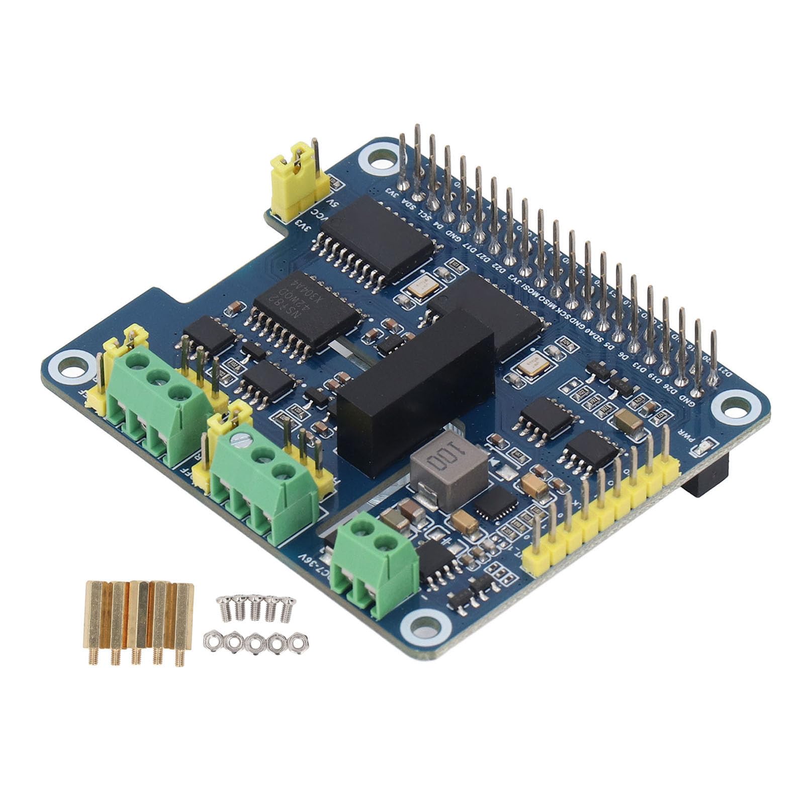 HAT di Espansione Bus CAN Isolato a 2 per 5 4B 3B+, MCP2515+SN65HVD230 Modulo CAN a Doppio Chip con Interfaccia SPI con Resistenza di Terminazione da 120 Ω di Isolamento 'alimentazione