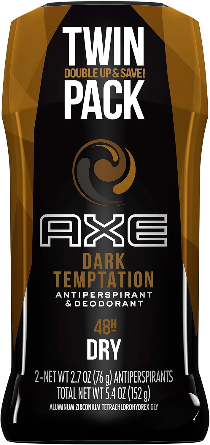 AXE Antiperspirant Deodorant Stick for Men Dark Temptation 2.7 oz, 2 Count