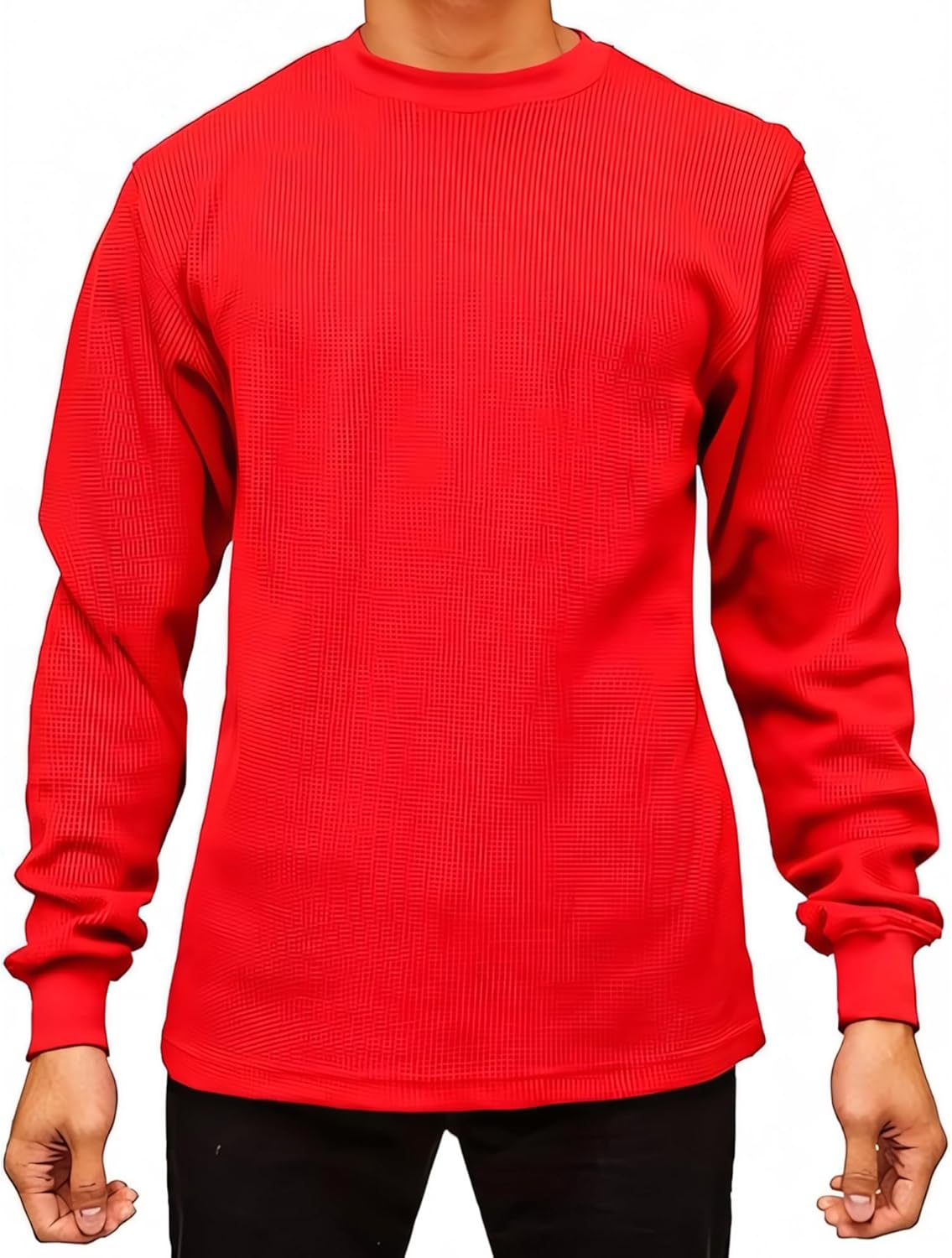 Access Heavyweight Crew Neck Thermal Shirts for Men, Crafted from Rugged Waffle Knit Fabric, Men's Thermal Long Sleeve Shirt