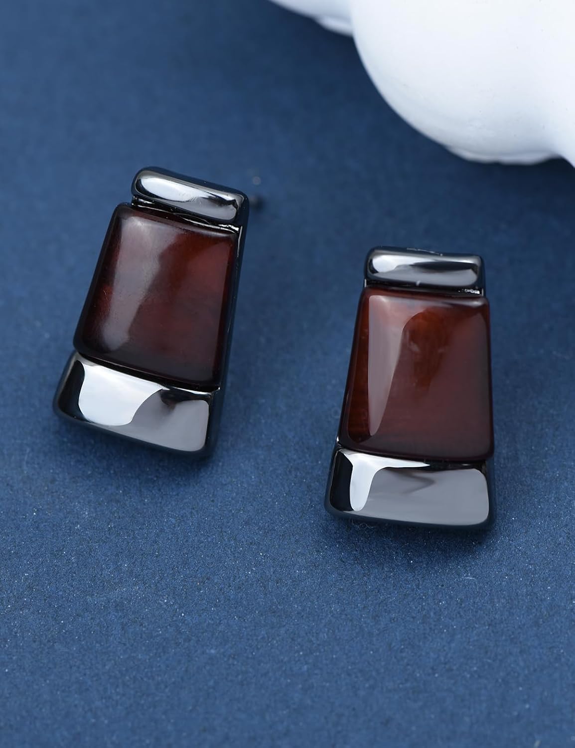 Vintage V-Shaped Choker Chunky Bib Statement Necklace and Earrings Sets for Women Bridal Wedding Dinner Prom Jewelry